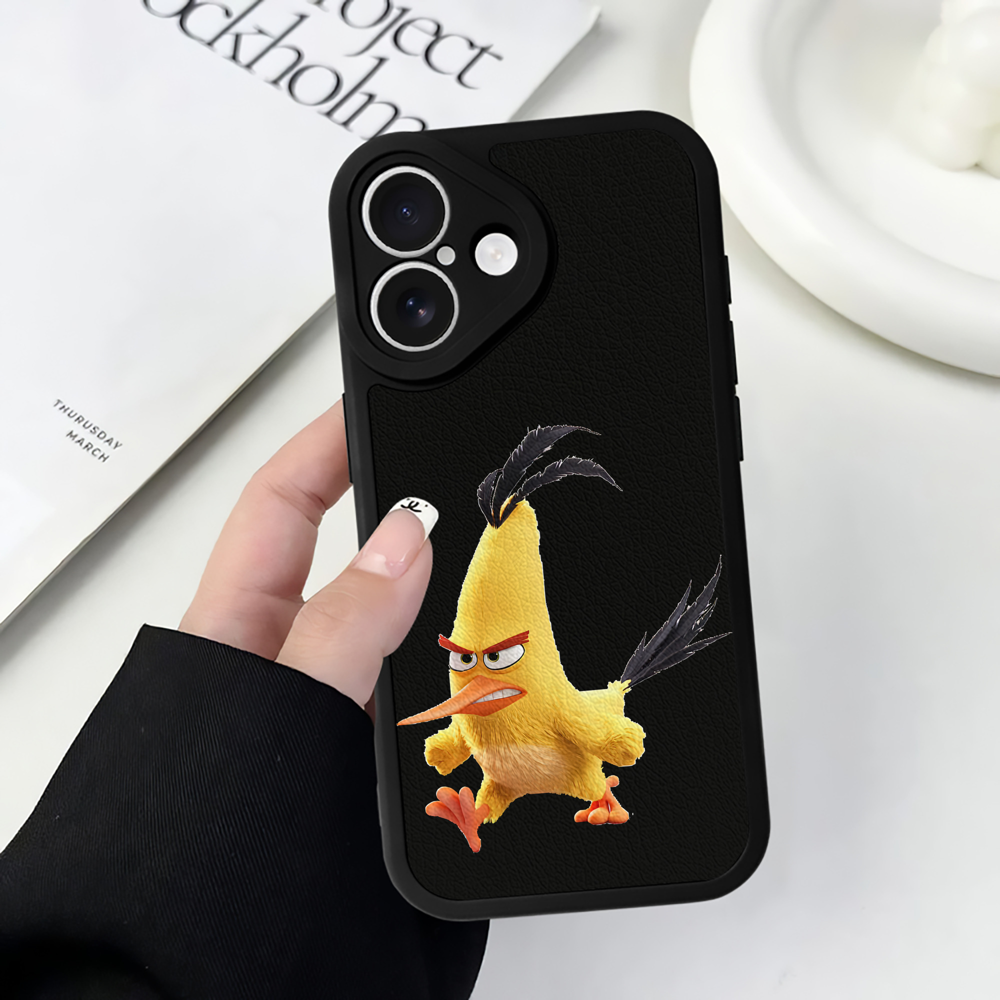 （画像用） Angry Birds アングリーバード 【iPhone 16シリーズ対応】シリコンスマホケース（レザー調） 材質：シリコン